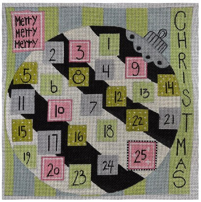 Christmas Advent Calendar with Tile (#255) Needlepoint Joint Christmas Advent Calendar with Tile (#255) Needlepoint Joint