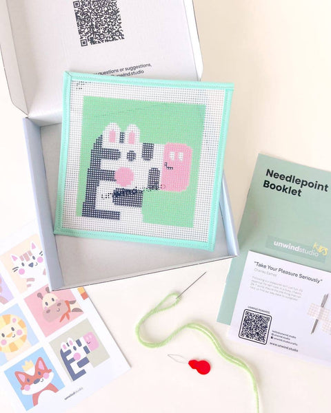Zoe, the Zebra - Needlepoint Kit for Kids