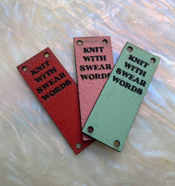 KNIT WITH SWEAR WORDS — Leather Label