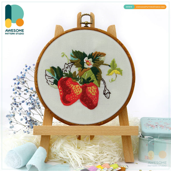 Strawberry Embroidery Kit