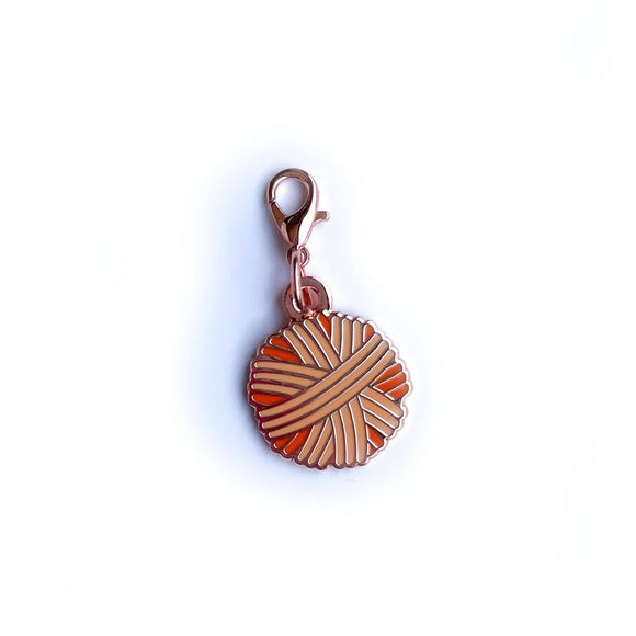 Orange Yarn Ball Charm