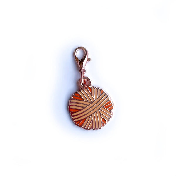 Orange Yarn Ball Charm