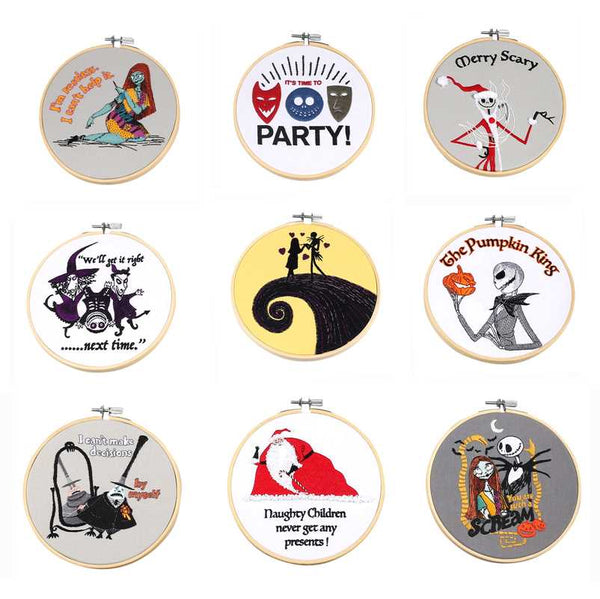 Disney Tim Burton's The Nightmare Before Christmas Embroidery by Deborah Wilding: Kit