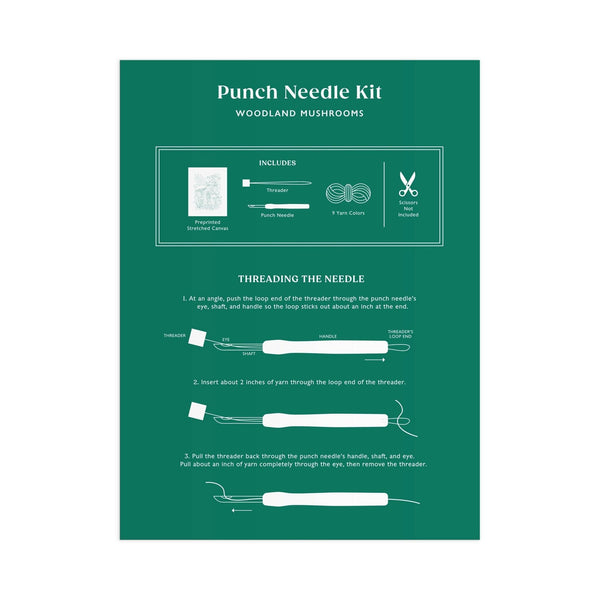Woodland Mushrooms Punch Needle Kit