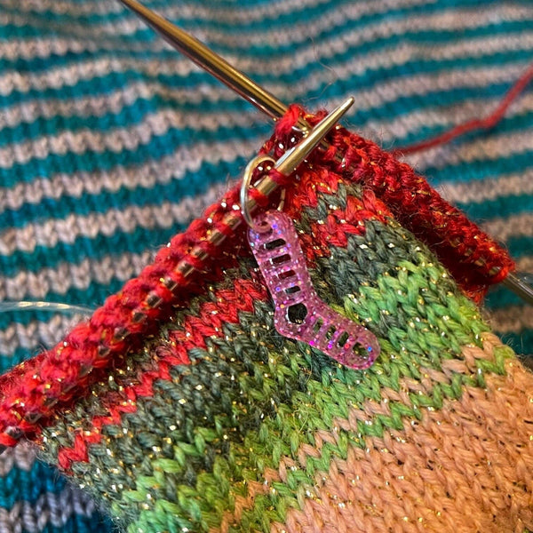Sparkly Rainbow Socks  - Stitch Markers