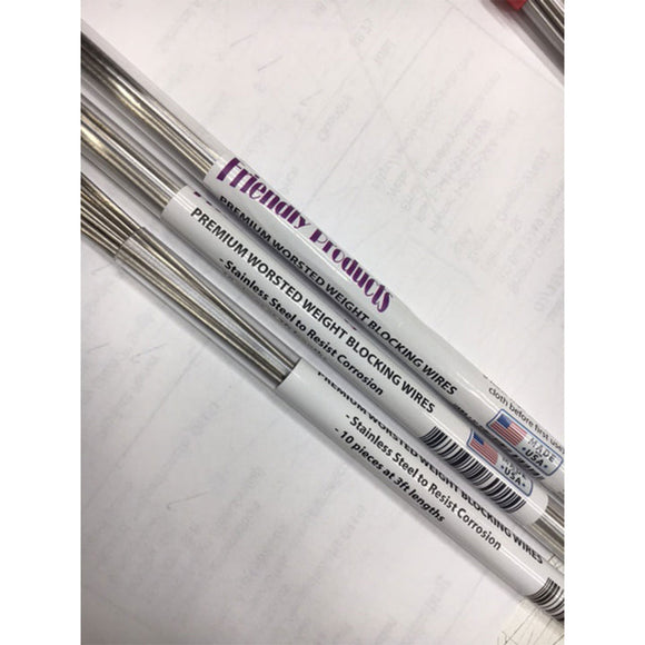 Friendly Products Blocking Wires Worsted 36" Set of 10 (Red cap)