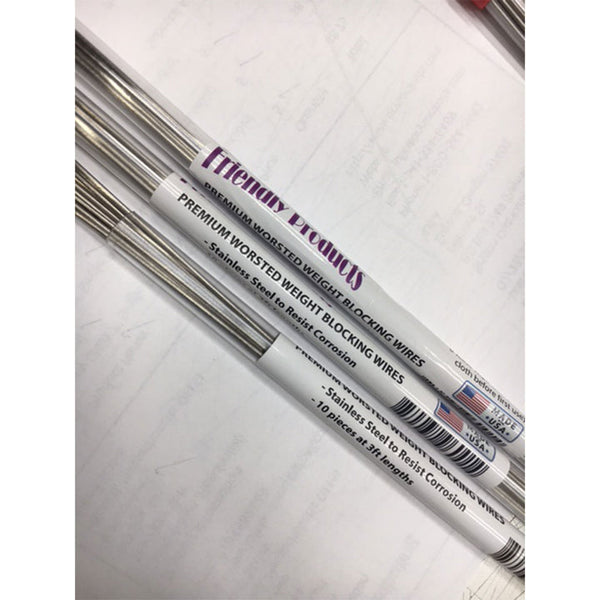 Friendly Products Blocking Wires Worsted 36" Set of 10 (Red cap)