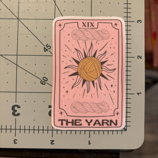 The Yarn Tarot Card Vinyl Sticker
