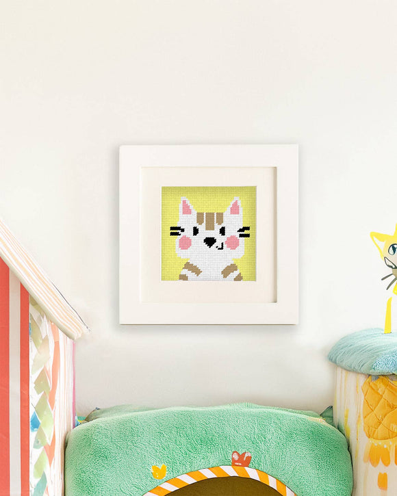 Catie, the Cat - Needlepoint Kit for Kids