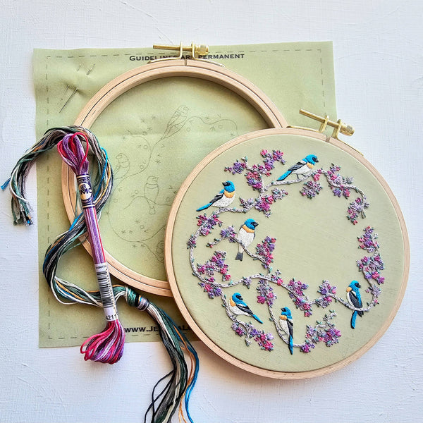 Jessica Long Birds & Blooms Embroidery Kit