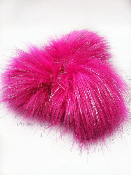 Electric Hot Pink Silver Sparkle