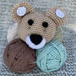 Cuddle Buddies Crochet Blanket kit with Pre-Made Animal Head