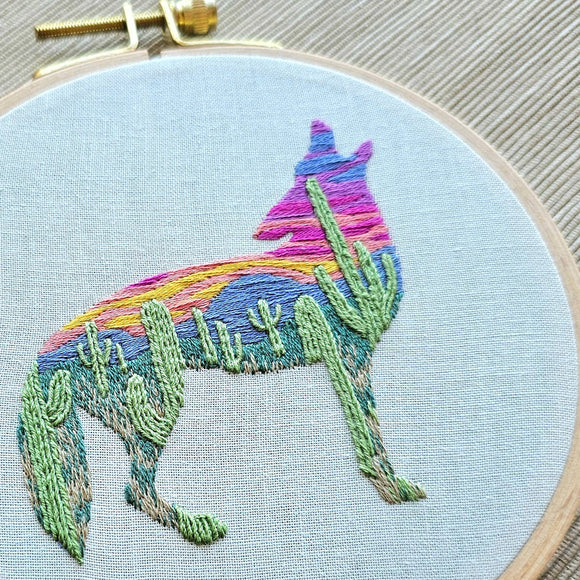 Jessica Long Desert Coyote Embroidery Kit