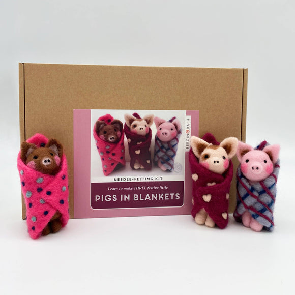 Needle Felting Kit, Pigs In Blankets