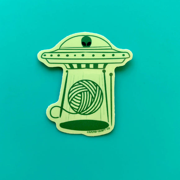 Alien UFO Vinyl Sticker
