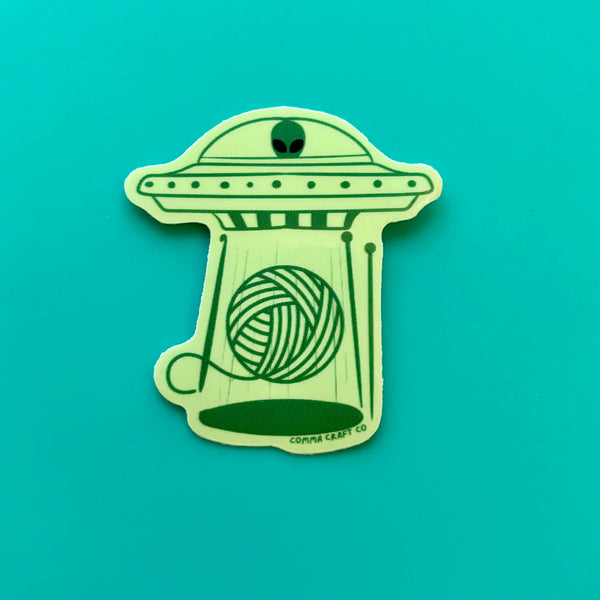 Alien UFO Vinyl Sticker