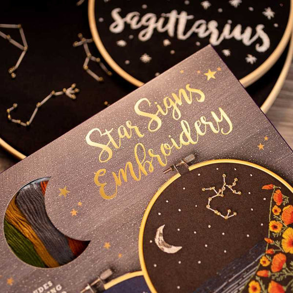 Star Signs Embroidery by Kathryn Chipinka Dalby: Kit