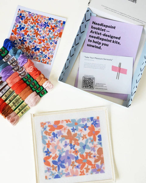 Laura Flor Sunglasses Case Needlepoint Kit