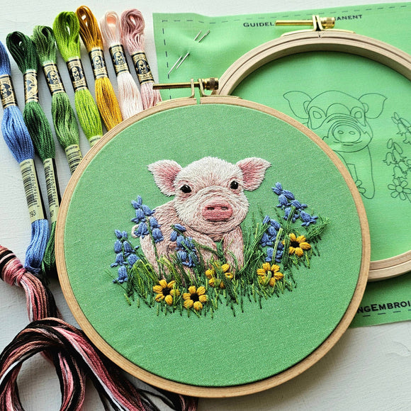 Jessica Long Posing Piglet Embroidery Kit