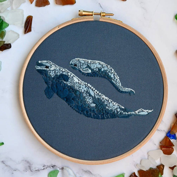 Baby Beluga Embroidery Kit