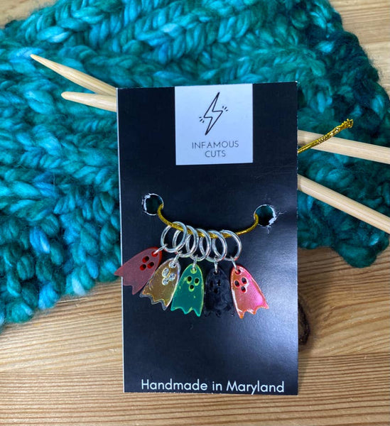 Ghost Halloween Knitting Stitch Markers