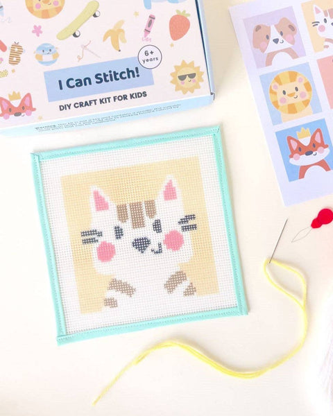 Catie, the Cat - Needlepoint Kit for Kids