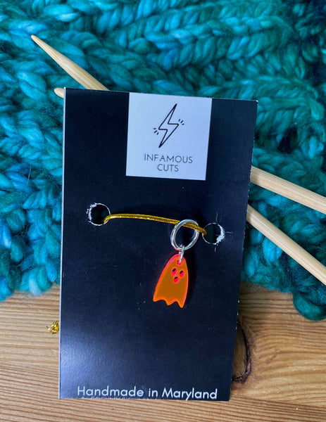 Ghost Halloween Knitting Stitch Markers