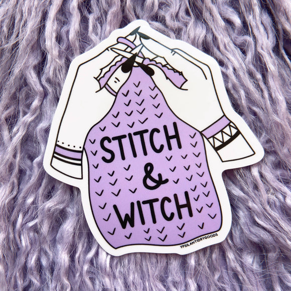Stitch & Witch Vinyl Sticker