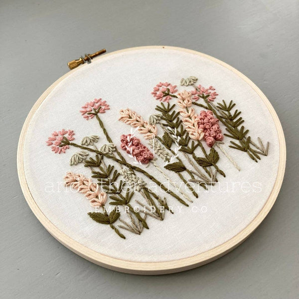 Meadow Embroidery Kit in Blush & Olive