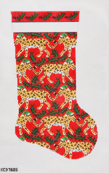 KCD7605 Leopard and Holly Stocking