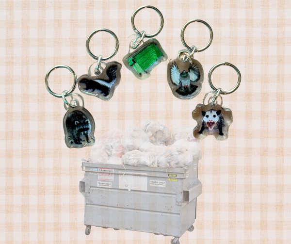 Garbage Friends Dumpster Animals Stitch Markers -