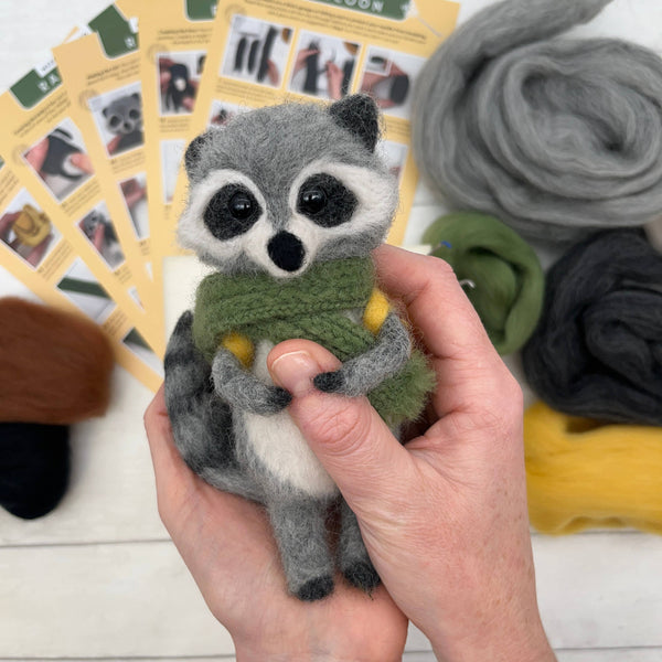 Needle Felting Kit, Raccoon