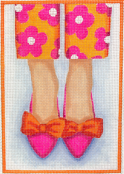 PL-454 Shoe - Pointy Flats with Bows