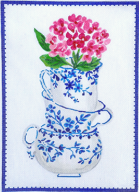 LB-PL-14 Blue & White Stacked Teacups