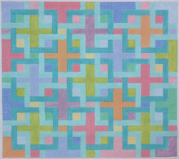 PL-14 Interlocking Squares - Pucci-inspired colors