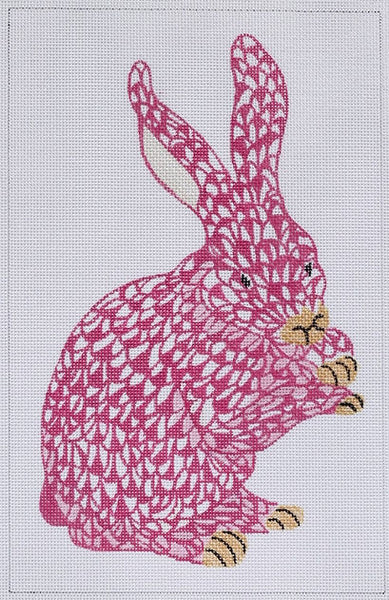 SST-29 Herend-inspired Fishnet Bunny - pink