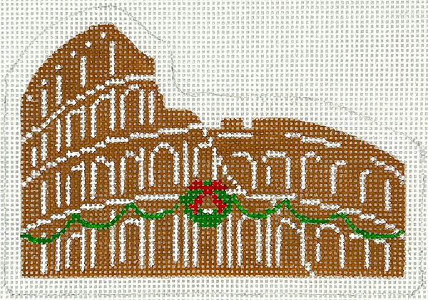 XM-166 Gingerbread Monument Ornament - Roman Colosseum