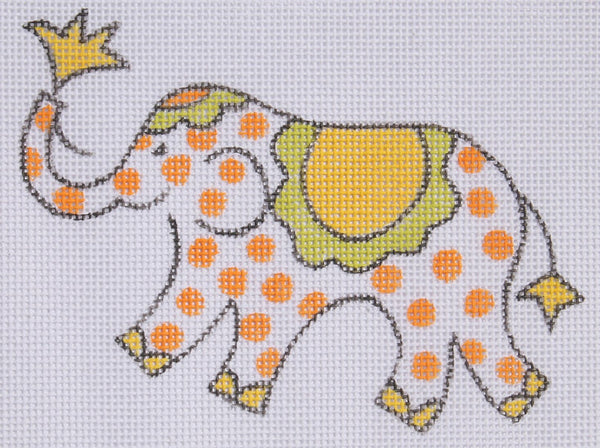 Jilly Walsh Mini Elephant - Orange polka dots (JW-OM-08)