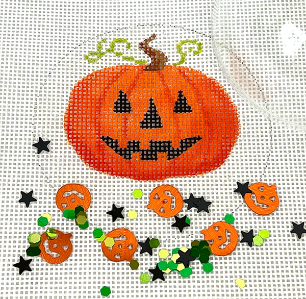 OMD-25 Halloween Dome - Jack-o-Lantern - on sparkly white