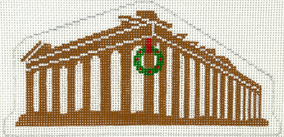 XM-168 Gingerbread Monument Ornament - Parthenon