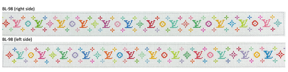 BL-98 Belt - LV - multicolor on white