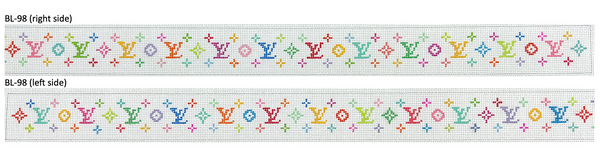 BL-98 Belt - LV - multicolor on white