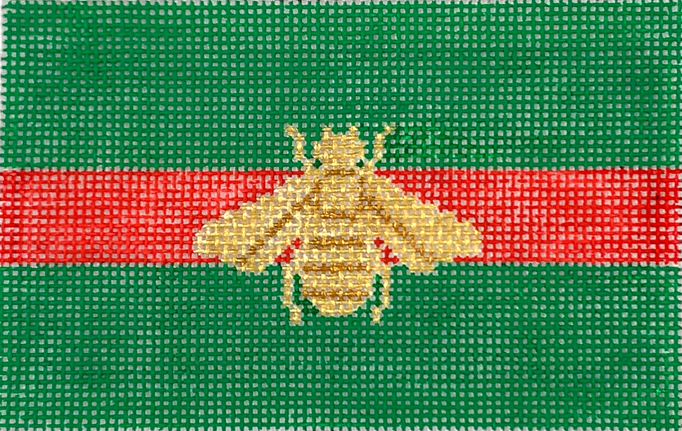 INSPPP-03 Passport Cover Insert - Gucci Bee on Green - Needlepoint Joint