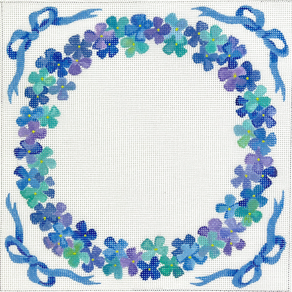 PL-577 Ring Bearer Pillow - Hydrangea Wreath