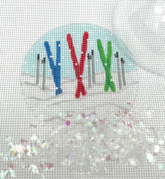 Skis and Poles Snow Globe Kit (OMD-03)