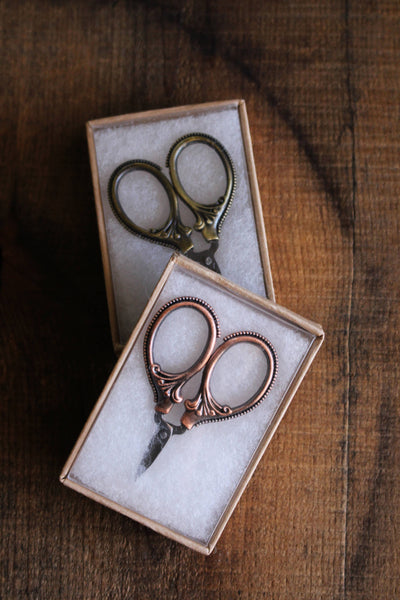 Mini Embroidery Scissors Antique Gold