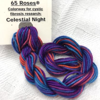 Shinju 100% Bombys Spun Silk, 65 Roses Variegated Silk Thread
