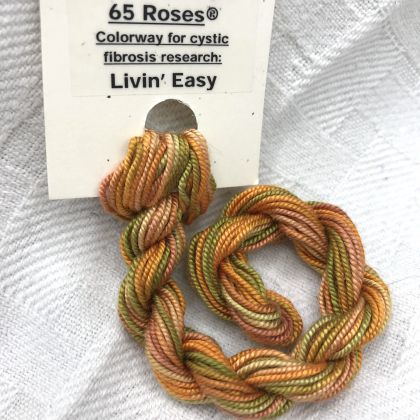 Shinju 100% Bombys Spun Silk, 65 Roses Variegated Silk Thread