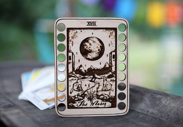 Maple Wood Tarot Card Embroidery Floss Holders: The Star