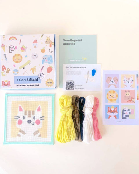 Catie, the Cat - Needlepoint Kit for Kids